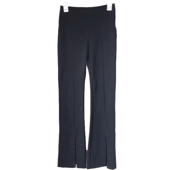 & Other Stories Black Pull On Bootcut Flare Slit Legging Pants Size 4 - Picture 1 of 12
